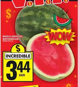 Food Basics WHOLE SEEDLESS WATERMELON offer