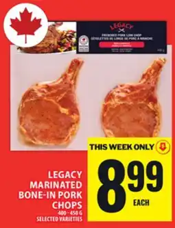 Food Basics LEGACY MARINATED BONE-IN PORK CHOPS offer