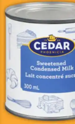 Food Basics ALPHONSO FRUIT BEVERAGE OR CEDAR CONDENSED MILK offer