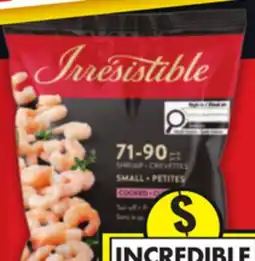 Food Basics IRRESISTIBLE PACIFIC WHITE COOKED SHRIMP 71-90 CT OR RAW SHRIMP 31-40 CT offer