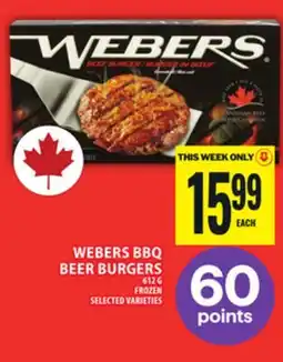 Food Basics WEBERS BBQ BEER BURGERS offer