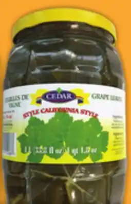 Food Basics CEDAR CUCUMBERS, MARINADES OR GRAPE LEAVES offer
