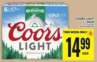 Food Basics COORS LIGHT BEER offer
