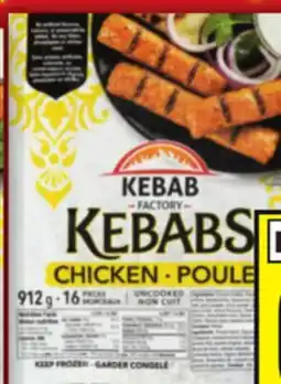 Food Basics KEBAB FACTORY CHICKEN KEBABS offer