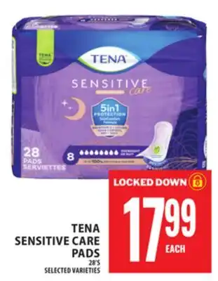 Food Basics TENA SENSITIVE CARE PADS offer
