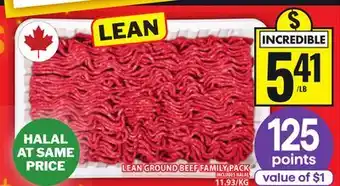 Food Basics LEAN GROUND BEEF FAMILY PACK offer