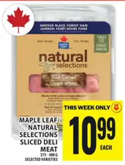 Food Basics MAPLE LEAF NATURAL SELECTIONS SLICED DELI MEAT offer