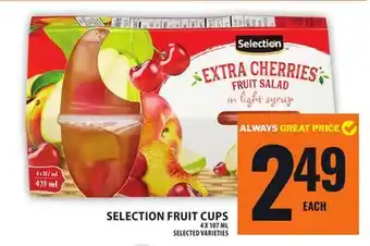 Food Basics SELECTION FRUIT CUPS offer