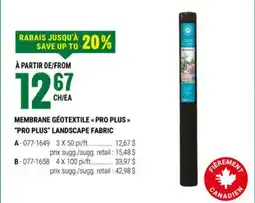 BMR MEMBRANE GÉOTEXTILE  PRO PLUS  offer