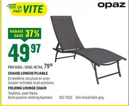 BMR CHAISE LONGUE PLIABLE offer