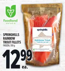 Metro SPRINGHILLS RAINBOW TROUT FILLETS offer