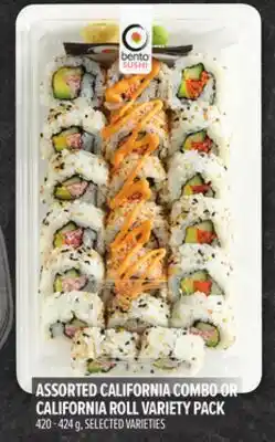Metro ASSORTED CALIFORNIA COMBO OR CALIFORNIA ROLL VARIETY PACK offer