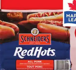 Metro MAPLE LEAF TOP DOGS, SCHNEIDERS RED HOT ALL PORK offer