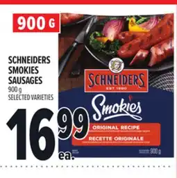 Metro SCHNEIDERS SMOKIES SAUSAGES offer
