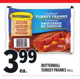 Metro BUTTERBALL TURKEY FRANKS offer
