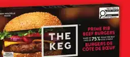 Metro THE KEG PRIME RIB BEEF BURGERS offer