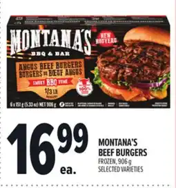 Metro MONTANA'S BEEF BURGERS offer