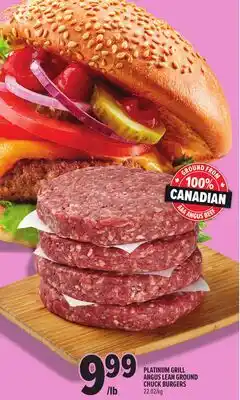 Metro PLATINUM GRILL ANGUS LEAN GROUND CHUCK BURGERS offer