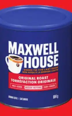 Metro MAXWELL HOUSE OR NABOB COFFEE CAPSULES 30 UN. OR MAXWELL HOUSE GROUND COFFEE offer