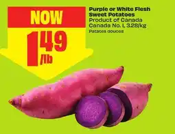 FreshCo Purple or White Flesh Sweet Potatoes Product of Canada Canada No. 1, 3.28/kg offer