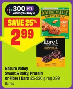 FreshCo Nature Valley Sweet & Salty, Protein or Fibre 1 Bars 125-226 g reg 3.99 offer
