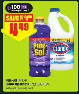 FreshCo Pine-Sol 1.41 L or Clorox Bleach 2.4 L offer