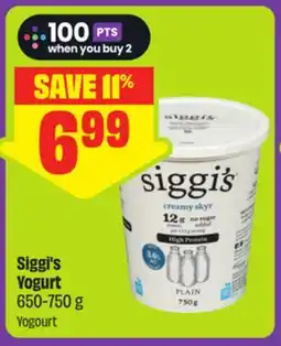 FreshCo Siggi's Yogurt offer