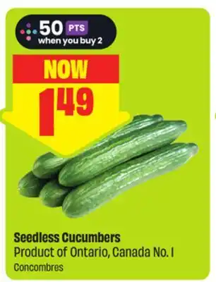 FreshCo Seedless Cucumbers Product of Ontario, Canada No. 1 offer