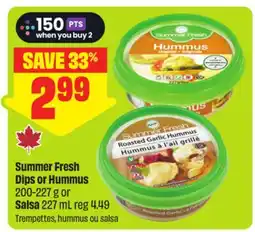 FreshCo Summer Fresh Dips or Hummus 200-227 g or Salsa 227 mL offer