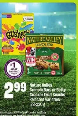 FreshCo Nature Valley Granola Bars or Betty Crocker Fruit Snacks Selected Varieties offer