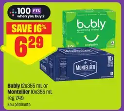 FreshCo Bubly 12x355 mL or Montellier 10x355 mL offer