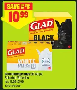 FreshCo Glad Garbage Bags 20-60 pk Selected Varieties offer