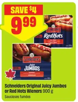 FreshCo Schneiders Original Juicy Jumbos or Red Hots Weiners offer