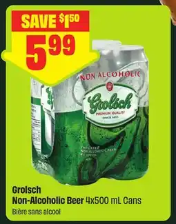FreshCo Grolsch Non-Alcoholic Beer 4x500 mL Cans offer