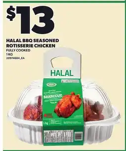 Loblaws HALAL BBQ SEASONED ROTISSERIE CHICKEN offer