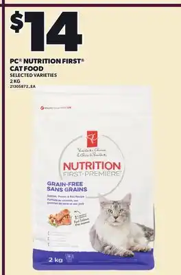 Loblaws PC NUTRITION FIRST CAT FOOD offer