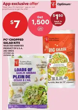 Loblaws PC CHOPPED SALAD KITS offer