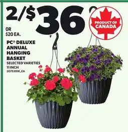 Loblaws PC DELUXE ANNUAL HANGING BASKET, 11 INCH offer