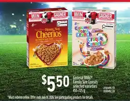 Loblaws GENERAL MILLS FAMILY SIZE CEREALS offer