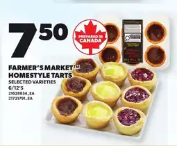 Loblaws FARMER'S MARKET HOMESTYLE TARTS, 6/12'S offer