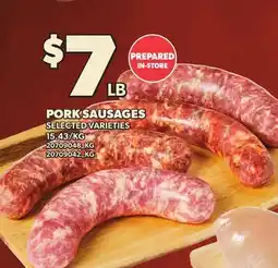 Loblaws PORK SAUSAGES offer