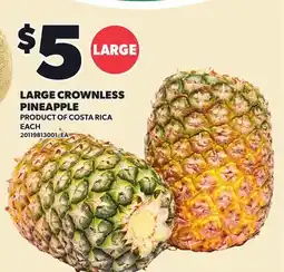 Loblaws LARGE CROWNLESS PINEAPPLE offer
