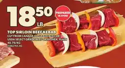 Loblaws TOP SIRLOIN BEEF KEBAB offer