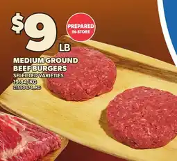 Loblaws MEDIUM GROUND BEEF BURGERS offer