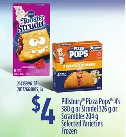 Loblaws PILLSBURY PIZZA POPS 4'S 380 G OR STRUDEL 326 G OR SCRAMBLES 204 G offer