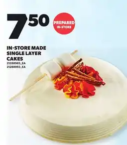 Loblaws IN-STORE MADE SINGLE LAYER CAKES offer