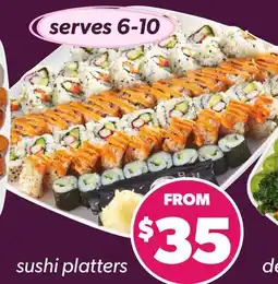 Loblaws SUSHI PLATTERS offer