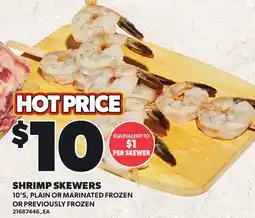 Loblaws SHRIMP SKEWERS, 10'S offer