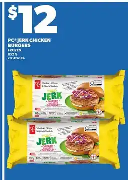 Loblaws PC JERK CHICKEN BURGERS offer