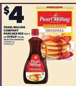 Loblaws PEARL MILLING COMPANY PANCAKE MIX 905 G SYRUP 710 ML offer